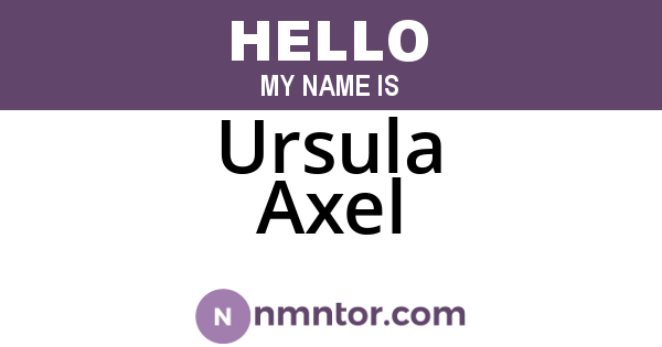 Ursula Axel