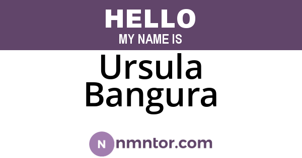 Ursula Bangura