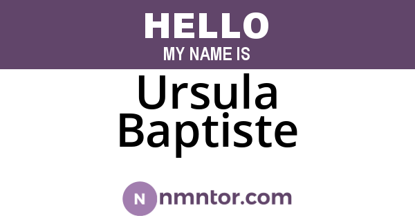 Ursula Baptiste