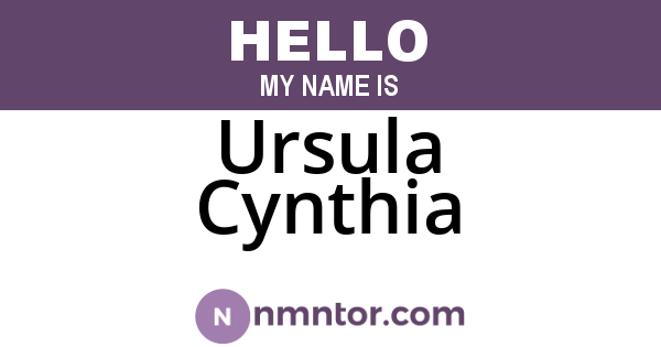Ursula Cynthia