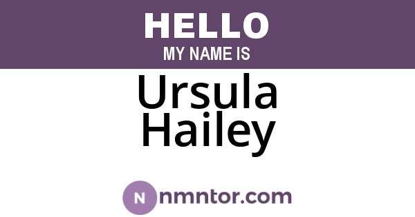 Ursula Hailey