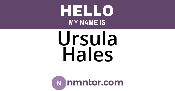 Ursula Hales