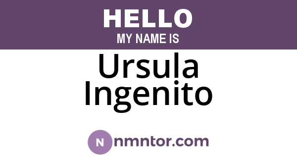Ursula Ingenito