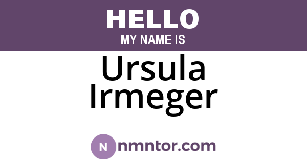 Ursula Irmeger