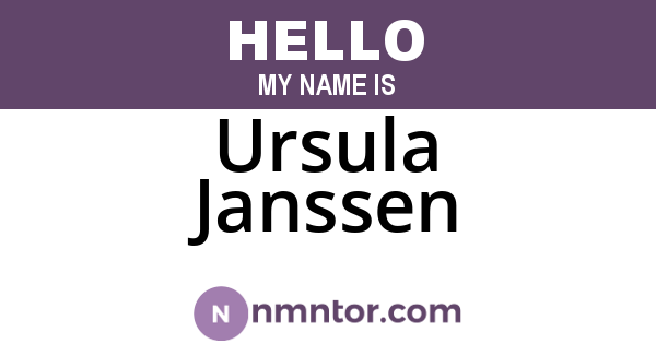 Ursula Janssen