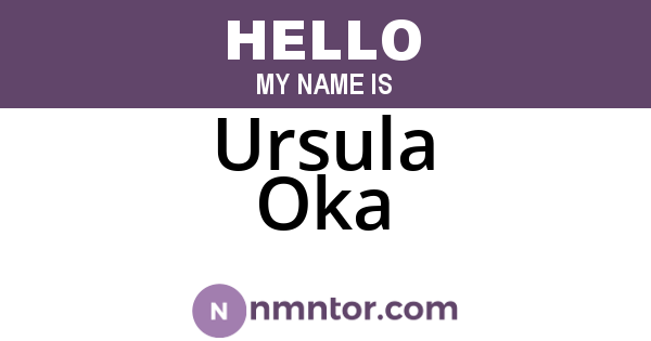 Ursula Oka
