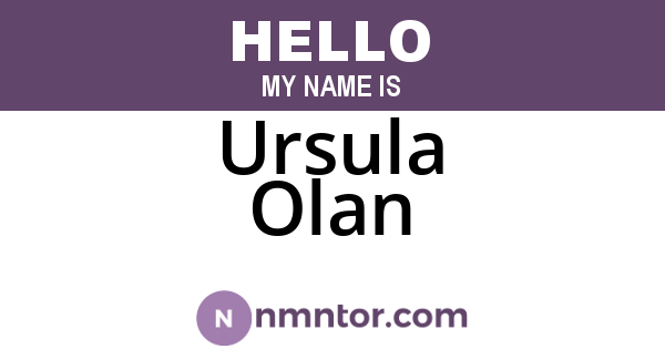 Ursula Olan