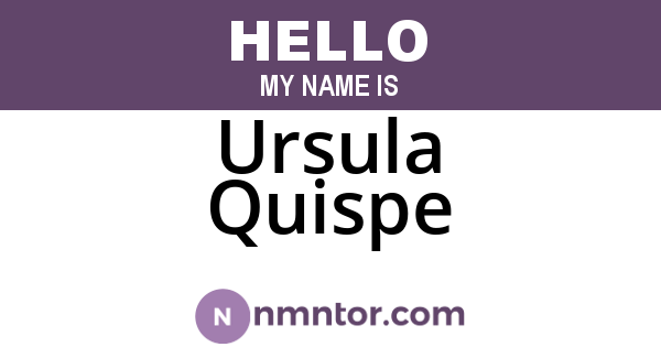 Ursula Quispe