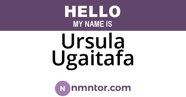 Ursula Ugaitafa