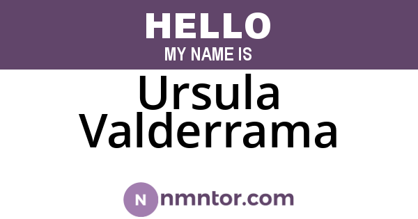 Ursula Valderrama