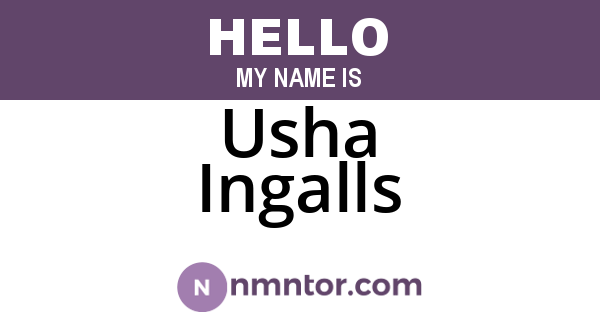 Usha Ingalls