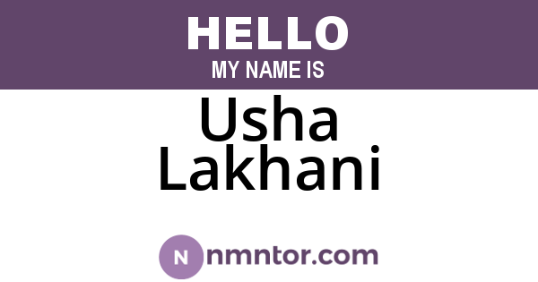 Usha Lakhani