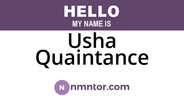 Usha Quaintance