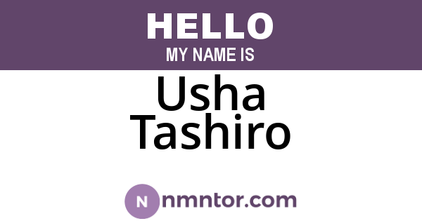Usha Tashiro
