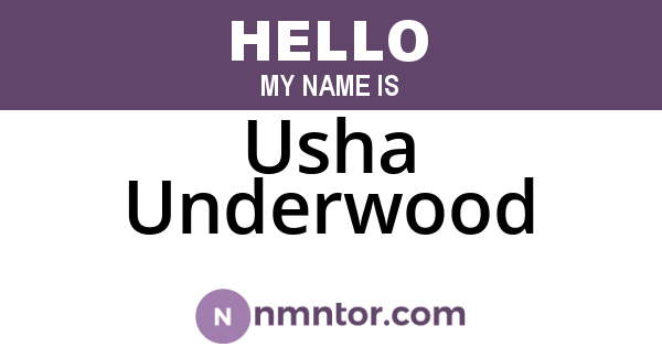 Usha Underwood