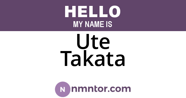 Ute Takata