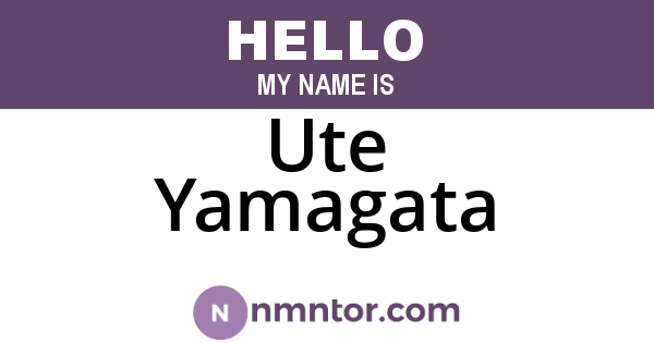 Ute Yamagata