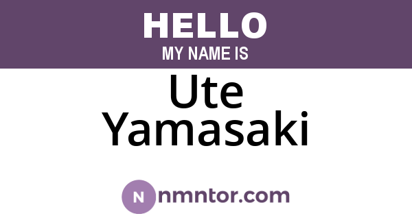 Ute Yamasaki