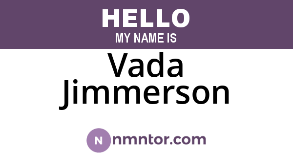 Vada Jimmerson
