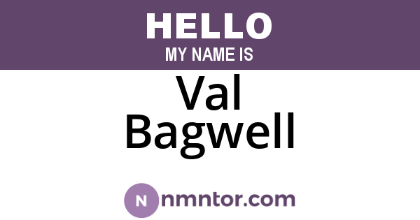 Val Bagwell