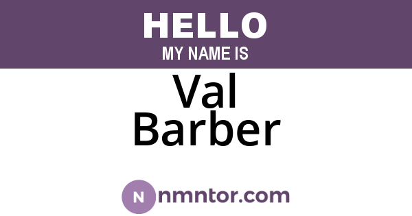 Val Barber