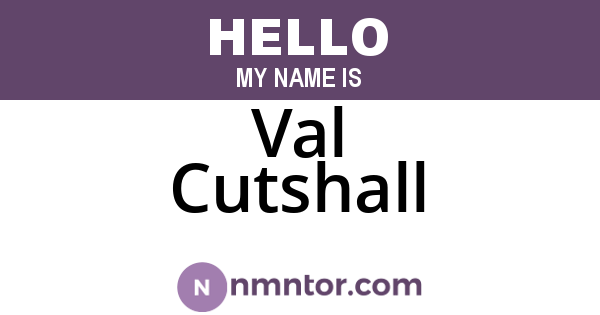 Val Cutshall