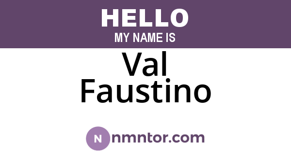 Val Faustino