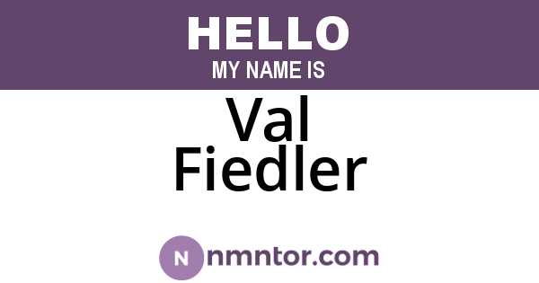 Val Fiedler