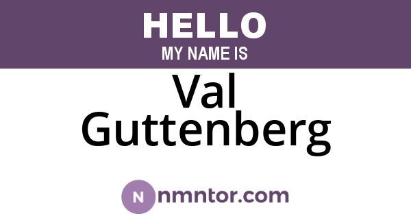 Val Guttenberg