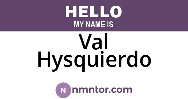 Val Hysquierdo
