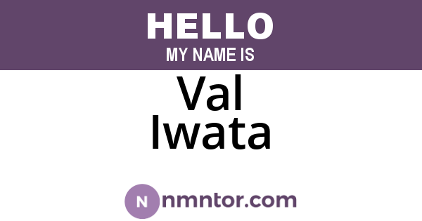 Val Iwata
