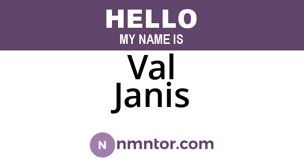 Val Janis