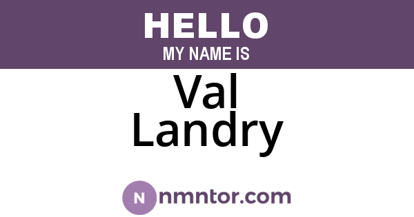 Val Landry