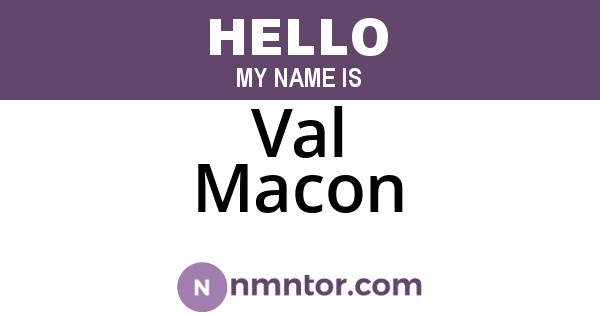 Val Macon