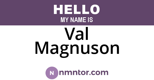 Val Magnuson