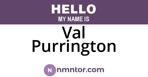 Val Purrington