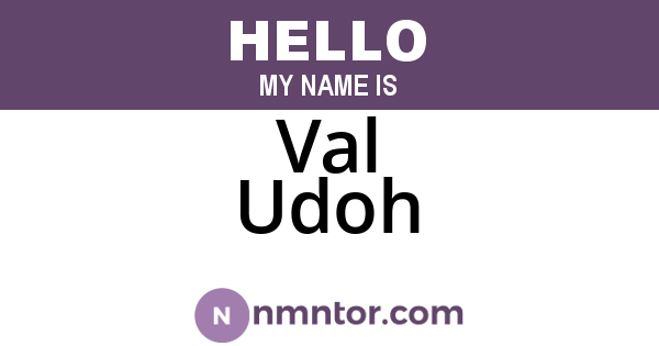 Val Udoh