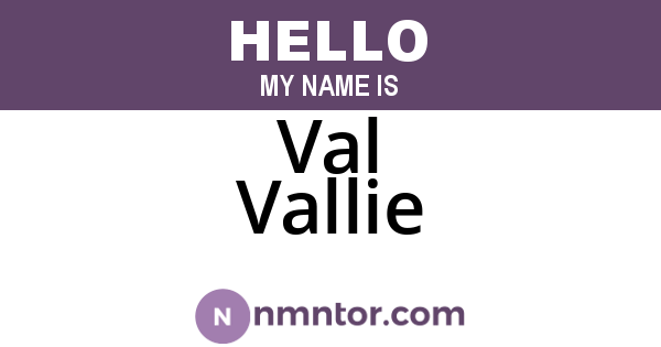 Val Vallie