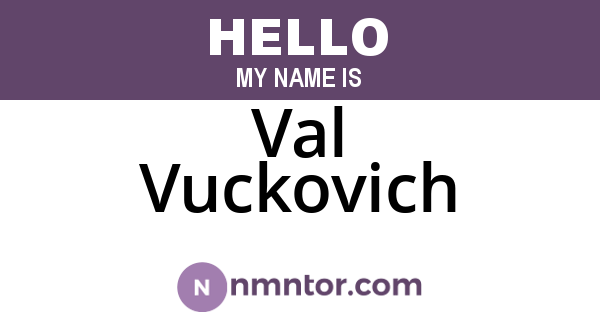 Val Vuckovich