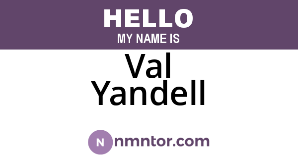 Val Yandell