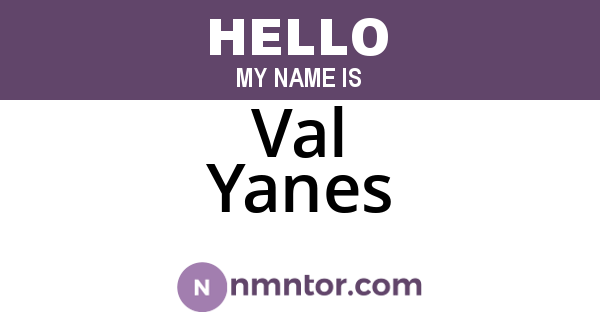 Val Yanes