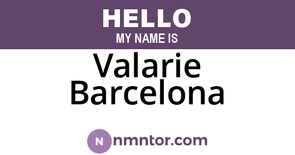 Valarie Barcelona