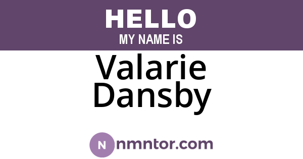 Valarie Dansby