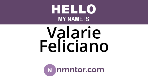 Valarie Feliciano