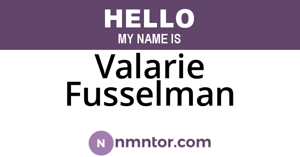 Valarie Fusselman