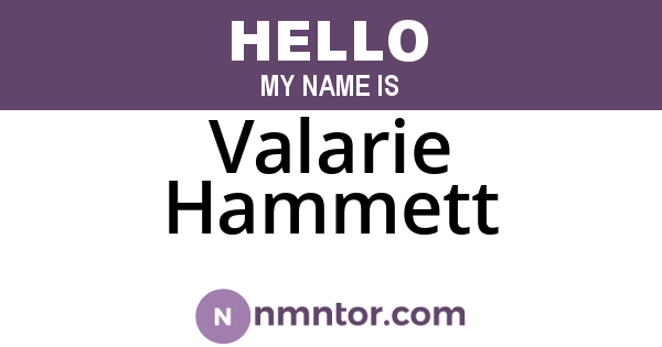 Valarie Hammett