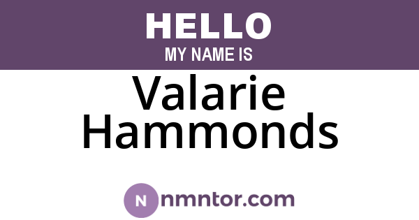 Valarie Hammonds