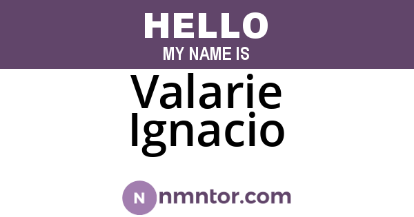 Valarie Ignacio