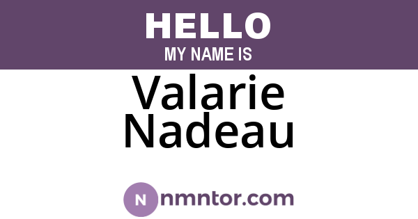 Valarie Nadeau