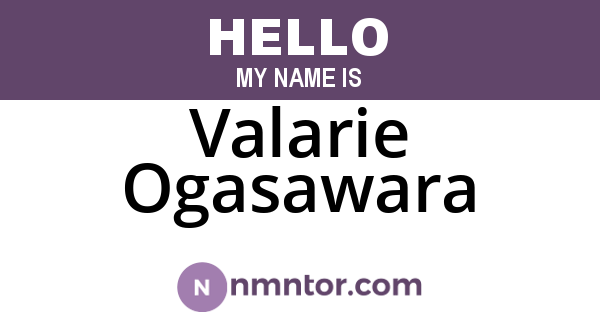 Valarie Ogasawara
